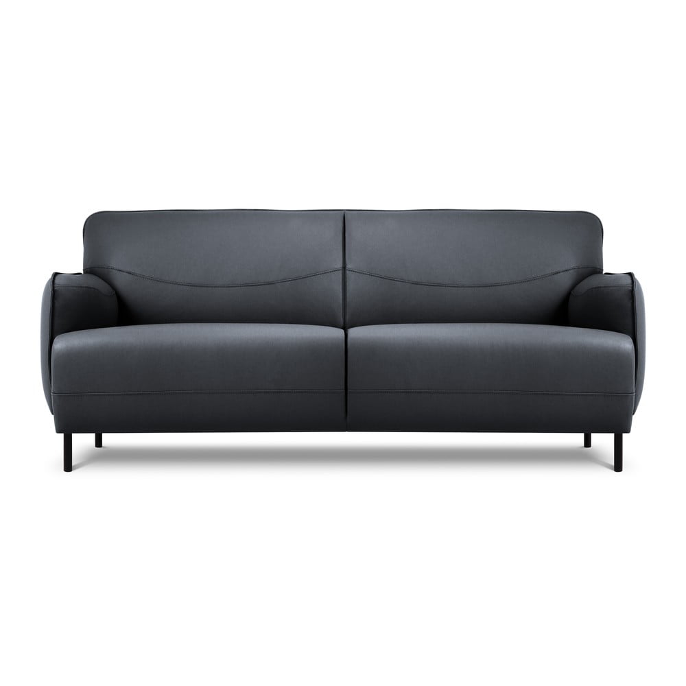 Modrá kožená pohovka Windsor & Co Sofas Neso, 175 x 90 cm