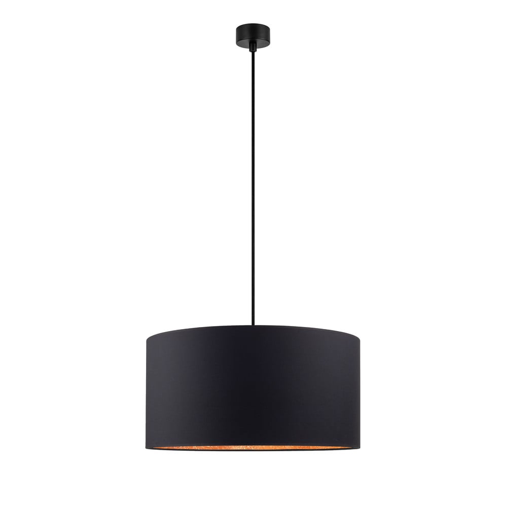 Černé závěsné svítidlo s vnitřkem v měděné barvě Sotto Luce Mika, ⌀ 50 cm