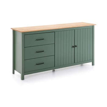Comodă din lemn marckeric miranda, înălțime 150 cm, verde