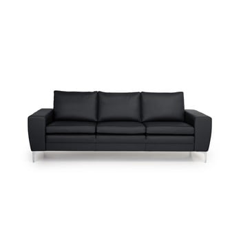 Canapea cu 3 locuri din piele softnord twigo, negru