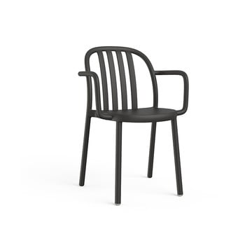Set 2 scaune de grădină cu cotierei resol sue, negru