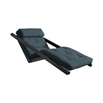 Șezlong extensibil karup design figo black, albastru petrol