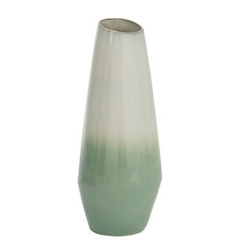 Vază din ceramică j-line botanic, înălțime 50 cm, verde-alb