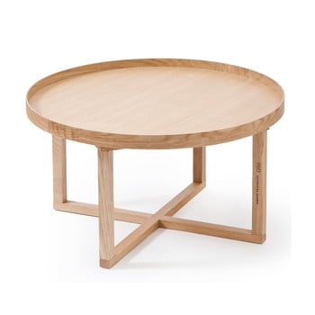 Măsuță din lemn wireworks round, Ø 66 cm, natural