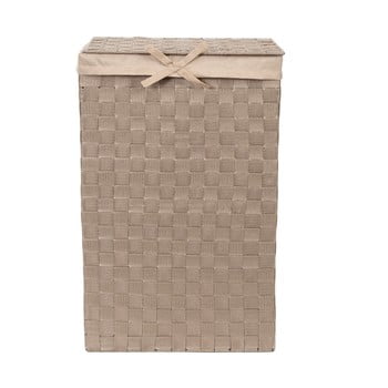 Coș de rufe compactor laundry linen, înălțime 60 cm, maro