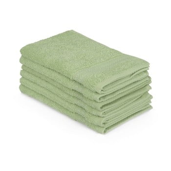 Set 6 prosoape mâini din bumbac Madame Coco Lento Verde, 30 x 50 cm, verde