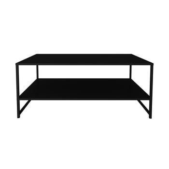 Masuță de cafea metalică canett lite, 100 x 50 cm, negru