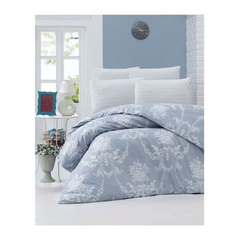 Lenjerie de pat din bumbac ranforce gloria, 140 x 200 cm, albastru