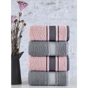 Set 4 prosoape pure cotton mila, 50 x 85 cm