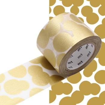 Bandă washi goutles gold, rolă 10 m