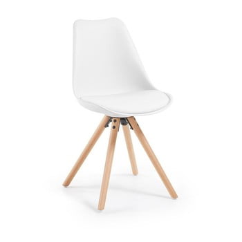 Scaun cu picioare din lemn de fag loomi.design lumos, alb