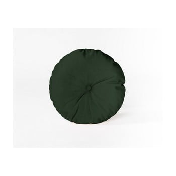 Pernă decorativă rotundă Velvet Atelier Dark Green, ⌀ 45 cm