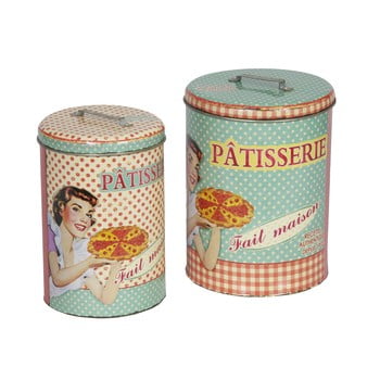 Set 2 recipiente rotunde, retro, antic line patisserie