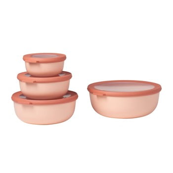 Set 4 cutii pentru gustări Rosti Mepal Nordic, roz imagine