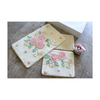 Set 3 covoare de baie flowerins