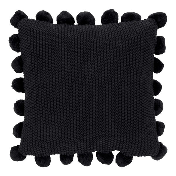 Černý bavlněný dekorativní povlak na polštář Westwing Collection Molly, 40 x 40 cm