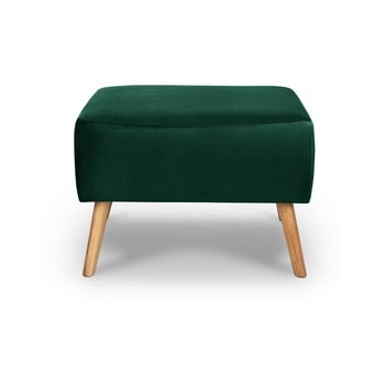 Taburet cu tapițerie de catifea interieur 86 elysée, verde închis