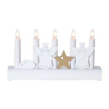 Sfeșnic best season angels, înălțime 15 cm, alb