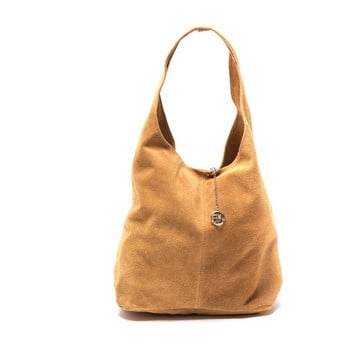 Poșetă din piele roberta m 885 cognac