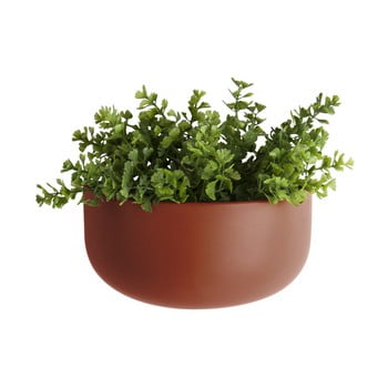 Ghiveci suspendat din ceramică pt living nest, maro mat