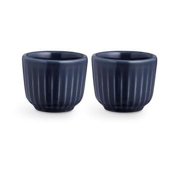 Set 2 boluri din ceramică pentru ouă Kähler Design Hammershoi, ⌀ 5 cm, albastru închis imagine