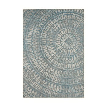 Covor potrivit pentru exterior bougari amon, 140 x 200 cm, gri - albastru