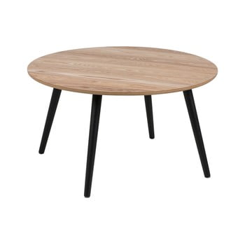 Măsuță de cafea din furnir de frasin actona stafford, ⌀ 80 cm