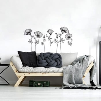 Set autocolante pentru perete ambiance sparkling poppies