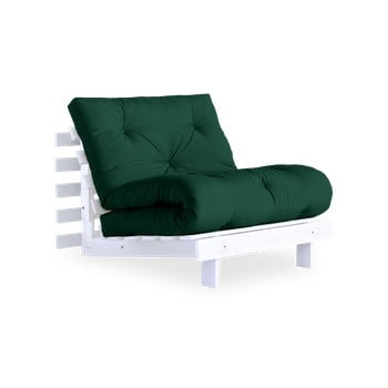 Fotoliu extensibil karup design roots white/forest green