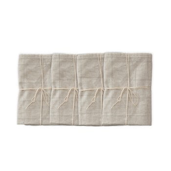 Set 4 șervețele textile Linen Couture Grey Lines, 43 x 43 cm imagine