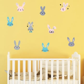 Set autocolante pentru perete ambiance adorable bunnies