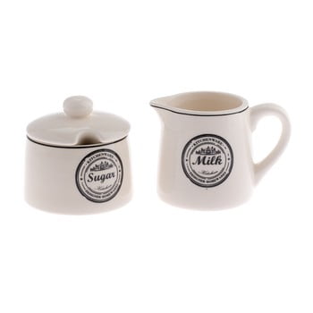 Set zaharniță și cană pentru lapte din ceramică dakls pretto