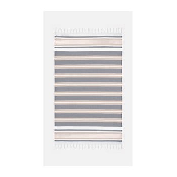 Prosop de plajă kate louise cotton collection line, 100 x 180 cm, bej-gri
