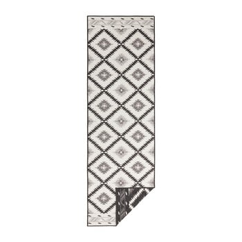 Covor cu 2 fețe bougari twin supreme duro, 80 x 350 cm, negru-crem