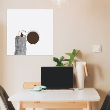 Tablou tip autocolant pentru perete North Carolina Scandinavian Home Decors Coffee, 30 x 30 cm