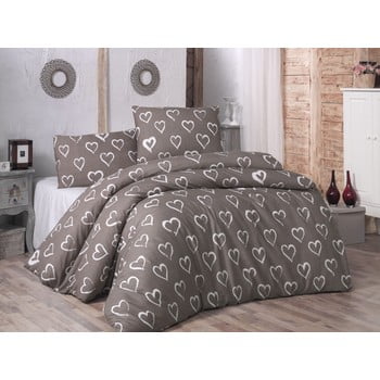 Lenjerie de pat cu cearșaf și fețe de pernă hearts, 200 x 220 cm