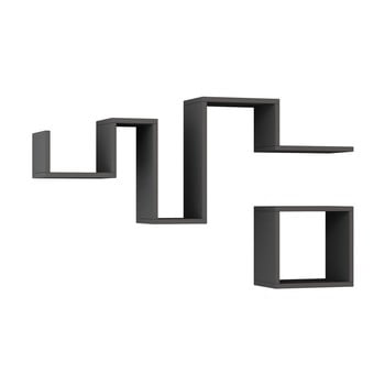 Set 2 etajere follow, negru