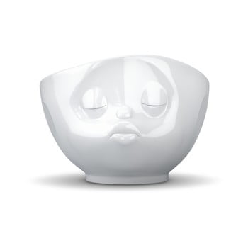 Bol din porțelan în formă de față cu sărut 58products, alb