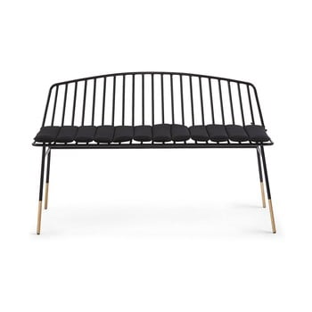 Bancă la forma siena, lungime 120 cm, negru