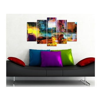 Tablou din mai multe piese insigne colorful magma, 102 x 60 cm