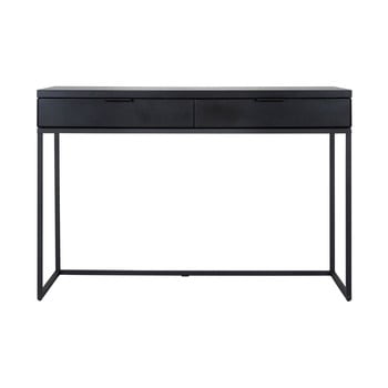 Măsuță consolă cu 2 sertare canett cara, lungime 80 cm, negru