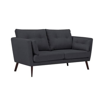 Canapea cu 2 locuri mazzini sofas elena, gri închis