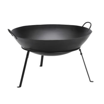 Coș din oțel pentru foc a simple mess torino black, ⌀ 60 cm, negru