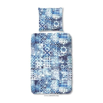 Lenjerie de pat din bumbac satinat zouzou pendoro azul, 140 x 200 cm