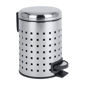 Coș de gunoi cu pedală wenko leman, 3 l, argintiu