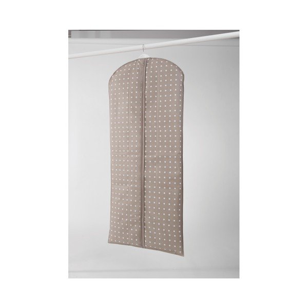 Béžový obal na šaty Compactor Dots, 137 cm