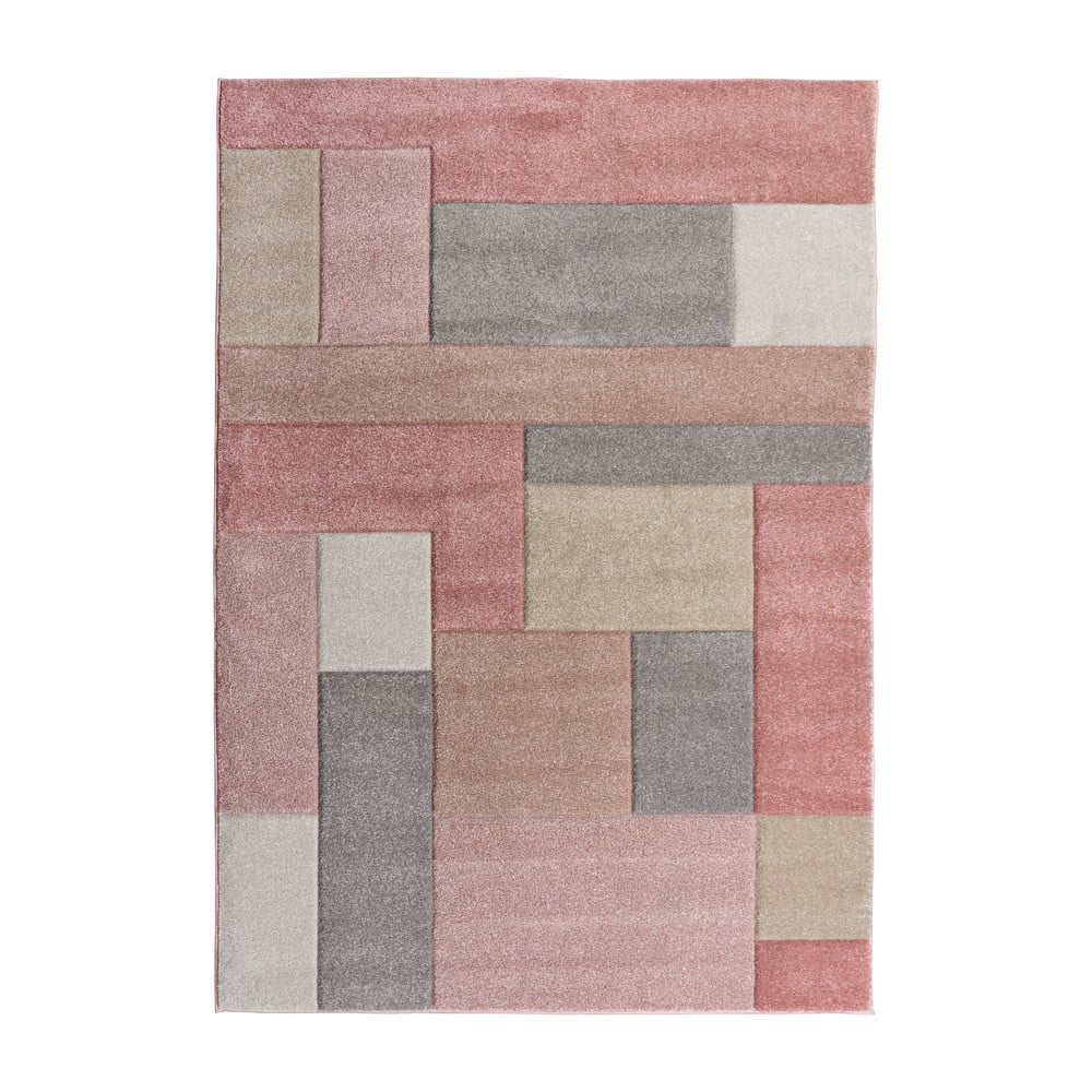 Růžovo-šedý koberec Flair Rugs Cosmos, 120 x 170 cm