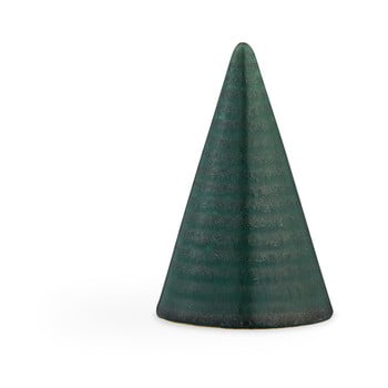 Statuetă decorativă din ceramică Kähler Design Glazed Cone Dark Green, înălțime 11 cm, verde închis