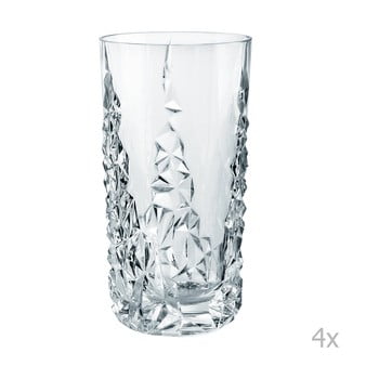 Set 4 pahare înalte din cristal Nachtmann Sculpture Longdrink, 420 ml