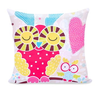 Față de pernă din microfibră decoking owls funnystory, 80 x 80 cmm